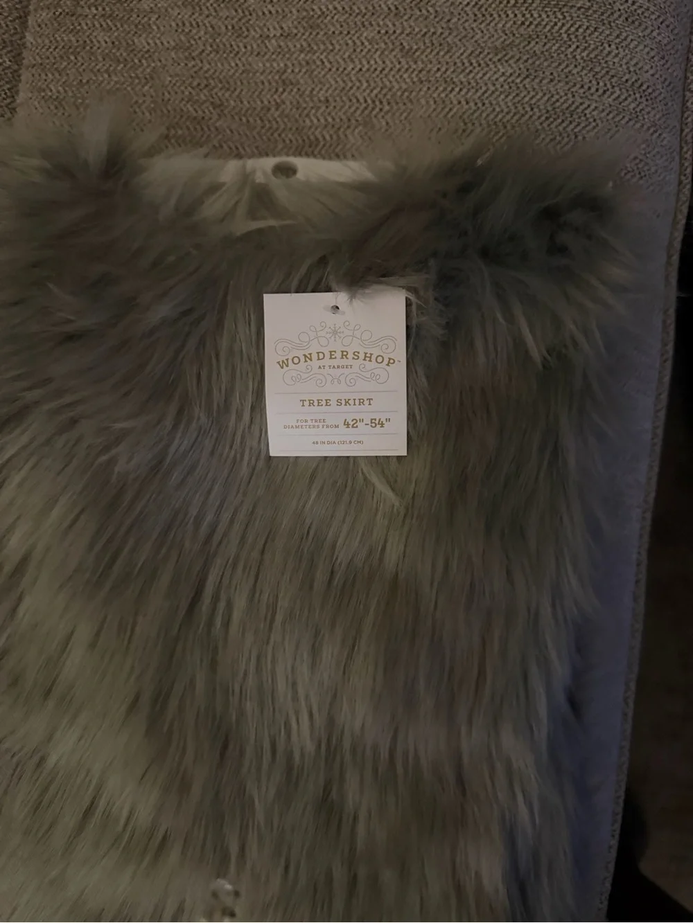 Target Gray Faux Fur Christmas Tree skirt